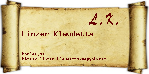 Linzer Klaudetta névjegykártya